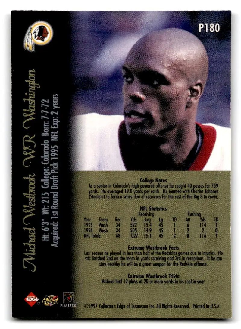 1997 Collector’s Edge Extreme #P180 Michael Westbrook Foil - Football Card Single