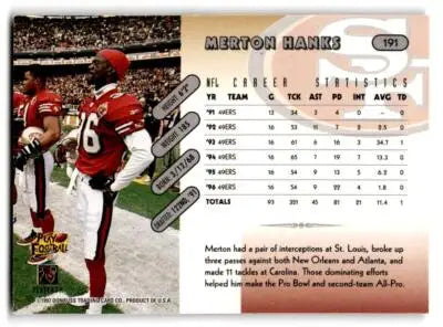1997 Donruss #191 Merton Hanks - Football Card Single