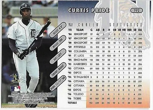 1997 Donruss #192 Curtis Pride NM Near Mint Tigers - Baseball Card Single