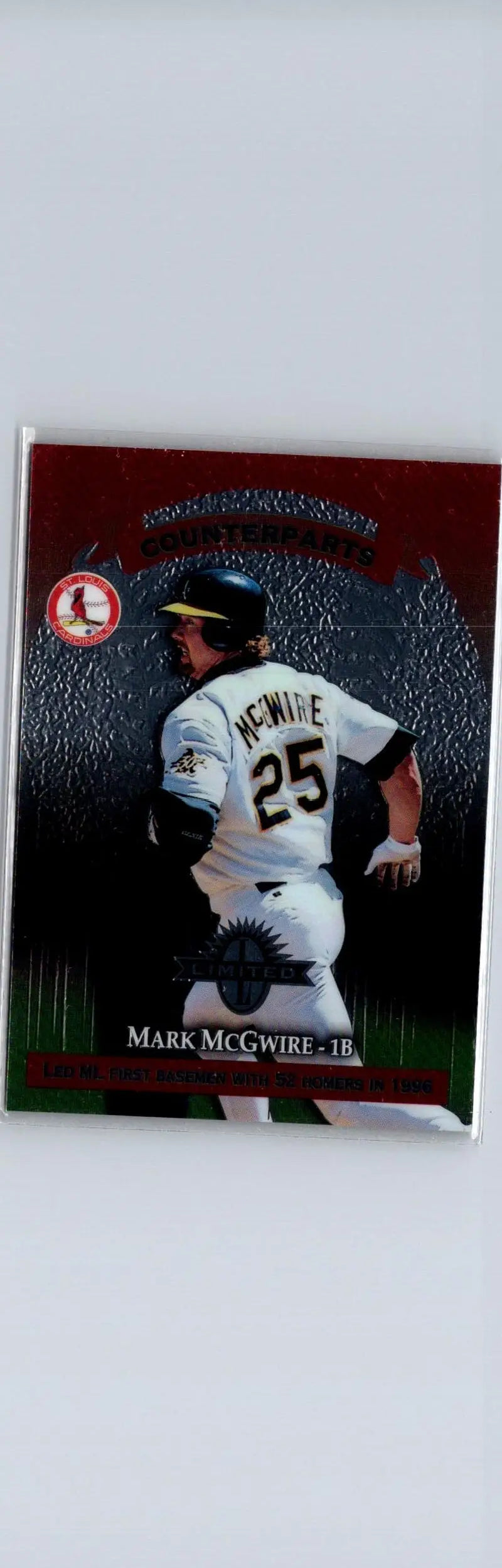 Baseball card of Mark McGwire and Andres Galarraga from Donruss Limited 1997