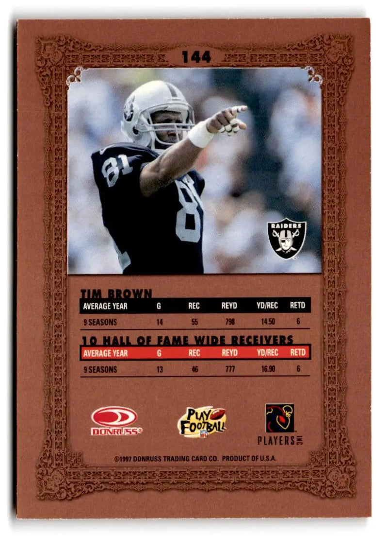 1997 Donruss Preferred #144 Tim Brown - Football Card Single