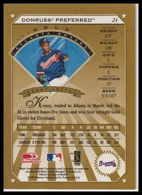 1997 Donruss Preferred #24 Kenny Lofton - Baseball Card Single