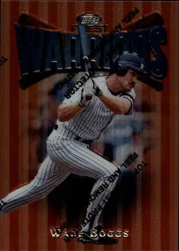 Vintage Wade Boggs baseball card with original gloss from 1997 Finest Yankees collection