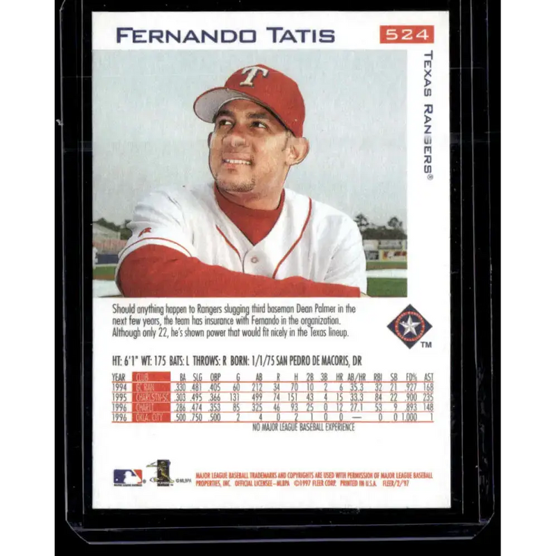 1997 Fleer #524 Fernando Tatis NM-MT - Baseball Card Single