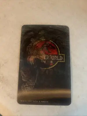 Jurassic Park Lost World hologram T-Rex collectible card from 1997