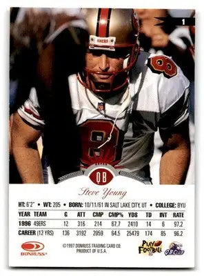 1997 Leaf #1 Steve Young - Football Card Single