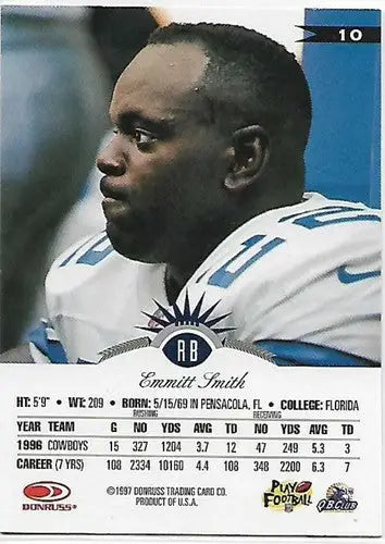 1997 Leaf #10 Emmitt Smith NM-MT Cowboys - Football Card Single