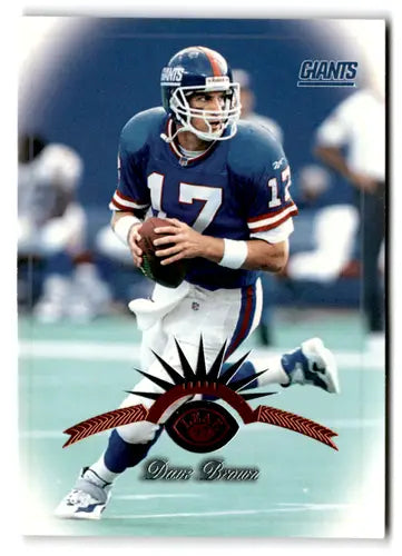 Football player in uniform from 1997 Leaf #101 Dave Brown NM-MT NY Giants original gloss