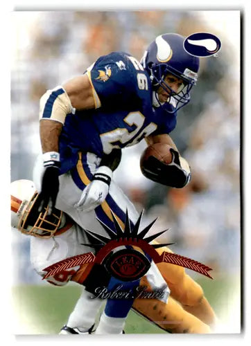 Original gloss of Robert Smith NM-MT Vikings football player in action image
