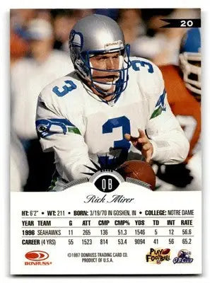 1997 Leaf #20 Rick Mirer - Football Card Single
