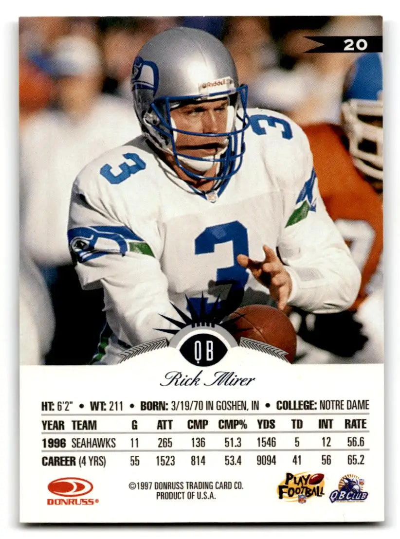 1997 Leaf #20 Rick Mirer - Football Card Single