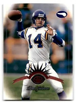 Brad Johnson football trading card from 1997 Leaf #23 collectibles series