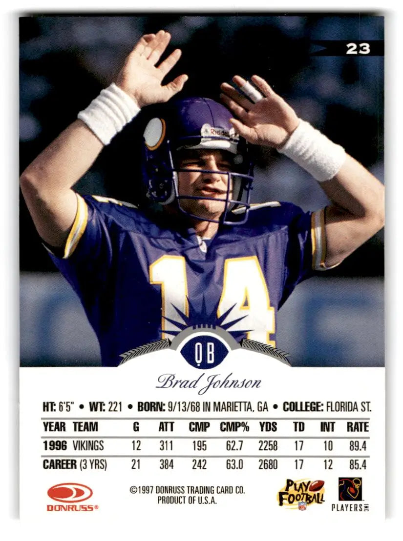 1997 Leaf #23 Brad Johnson - Football Card Single