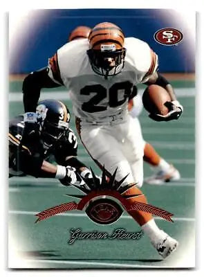 Garrison Hearst football player in action on 1997 Leaf trading card #24