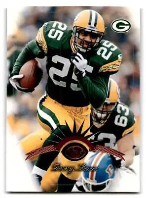 Dorsey Levens in action on the 1997 Leaf trading card featuring Football player