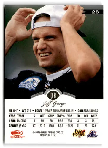 1997 Leaf #28 Jeff George NM Near Mint Raiders ID:73441 - Football Card Single