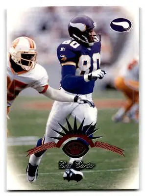 Cris Carter 1997 Leaf #31 football trading card featuring NFL star athlete