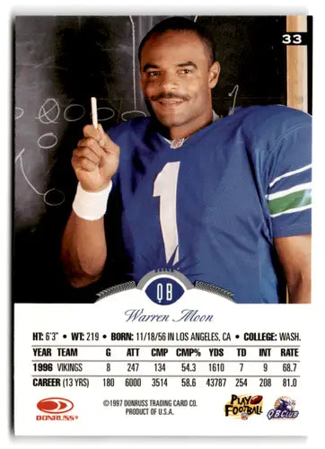 1997 Leaf #33 Warren Moon NM-MT Seahawks ID:73446 - Football Card Single