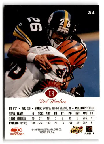 1997 Leaf #34 Rod Woodson NM Near Mint 49ers ID:73447 - Football Card Single