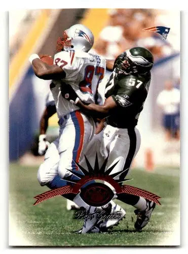 Original gloss Ben Coates Patriots football trading card from 1997 Leaf series
