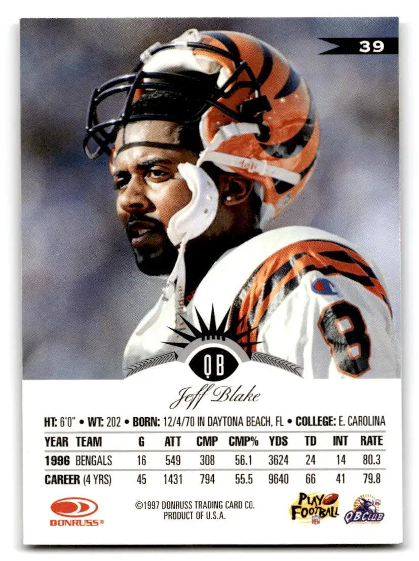 1997 Leaf #39 Jeff Blake - Football Card Single