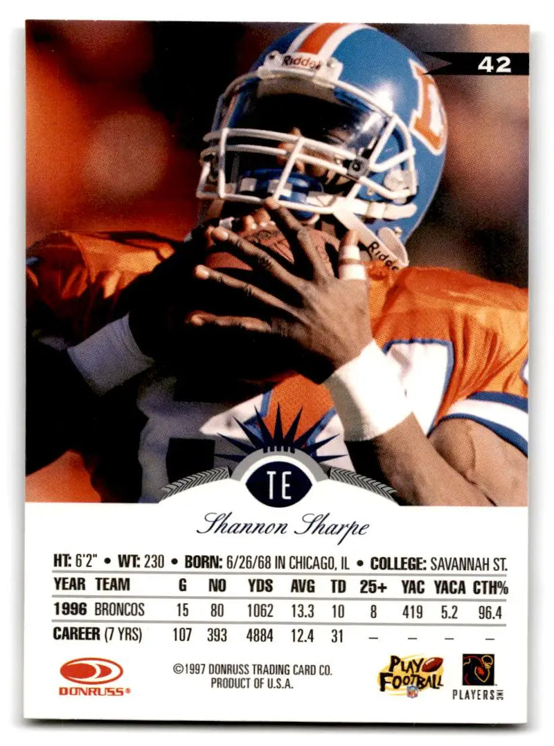 1997 Leaf #42 Shannon Sharpe - Football Card Single