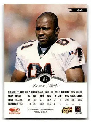 1997 Leaf #44 Terance Mathis - Football Card Single