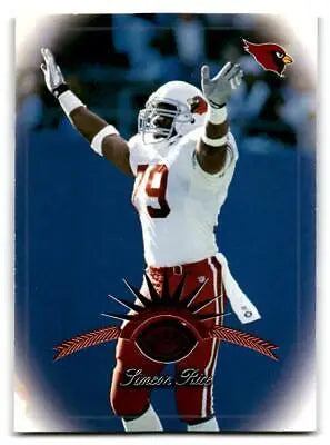Simeon Rice in uniform featured on the 1997 Leaf #74 trading card