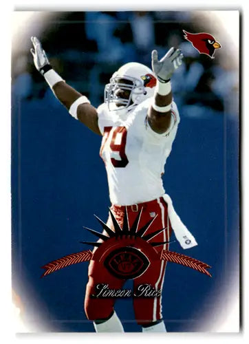 Original gloss Timon Rice football card featuring Simeon Rice in near mint condition Cardinals