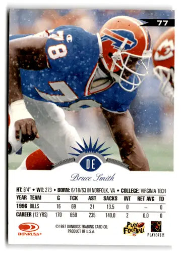 1997 Leaf #77 Bruce Smith NM-MT Bills ID:73473 - Football Card Single