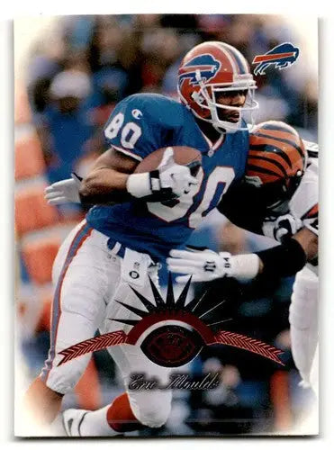 Eric Moulds Buffalo Bills football card with original gloss from 1997 Leaf series