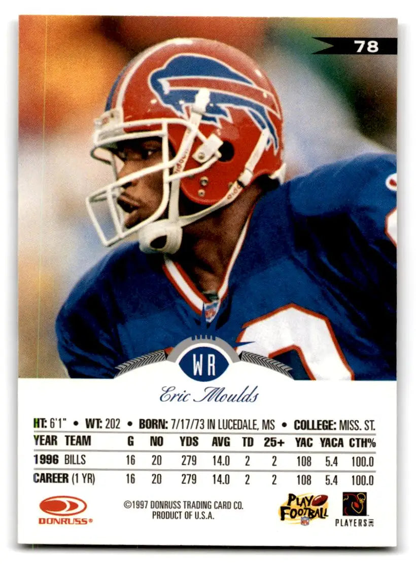 1997 Leaf #78 Eric Moulds - Football Card Single