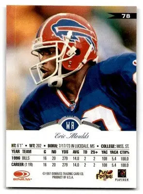 1997 Leaf #78 Eric Moulds - Football Card Single