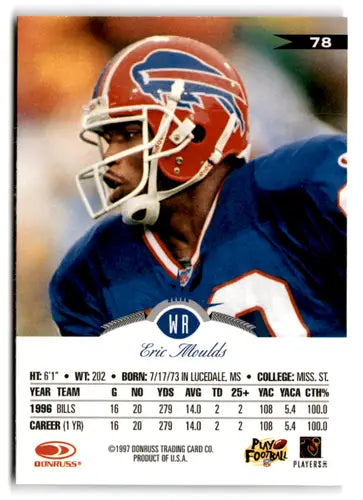 1997 Leaf #78 Eric Moulds NM Near Mint Bills ID:67064 - Football Card Single