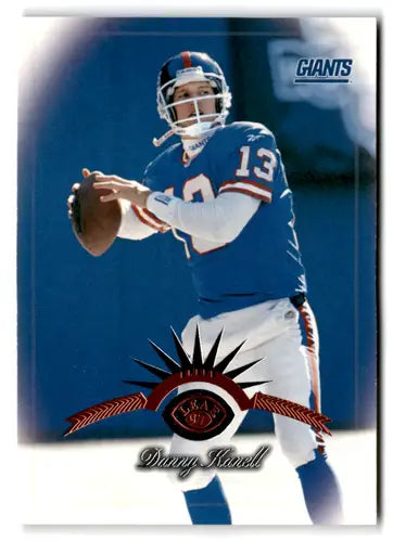 Original gloss 1997 Leaf Danny Kanell NM-MT football card NY Giants ID 73476