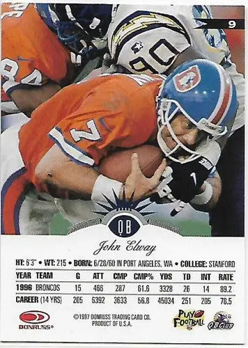 1997 Leaf #9 John Elway NM-MT Broncos - Football Card Single