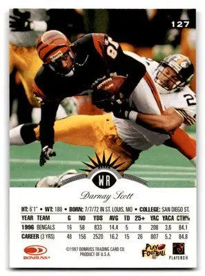 1997 Leaf Football Darnay Scott #127 Cincinnati Bengals - Football Card Single