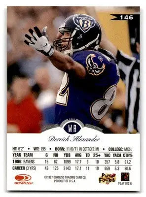 1997 Leaf Football Derrick Alexander #146 Baltimore Ravens - Football Card Single