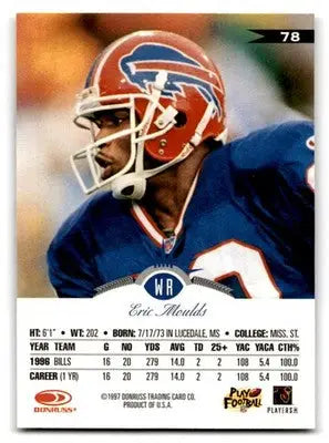 1997 Leaf Football Eric Moulds #78 Buffalo Bills - Football Card Single