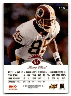 1997 Leaf Football Henry Ellard #119 Washington Redskins - Football Card Single