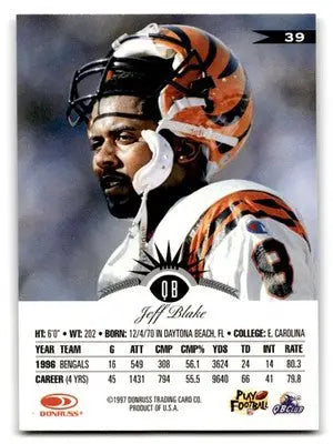 1997 Leaf Football Jeff Blake #39 Cincinnati Bengals - Football Card Single