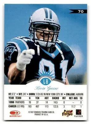 1997 Leaf Football Kevin Greene #70 Carolina Panthers - Football Card Single