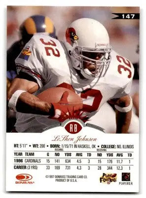 1997 Leaf Football LeShon Johnson #147 Arizona Cardinals - Football Card Single