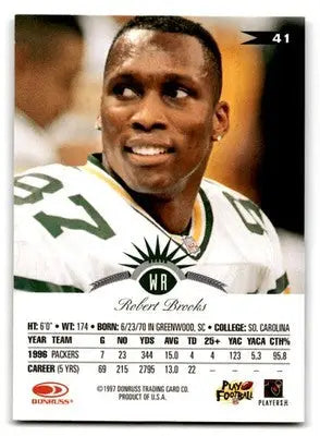 1997 Leaf Football Robert Brooks #41 Green Bay Packers - Football Card Single
