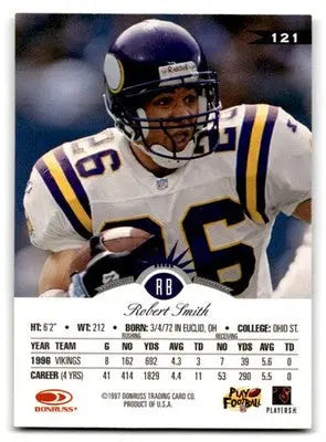 1997 Leaf Football Robert Smith #121 Minnesota Vikings - Football Card Single