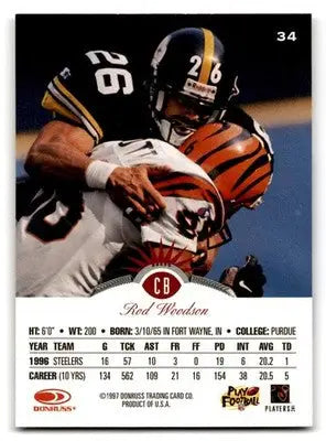 1997 Leaf Football Rod Woodson #34 San Francisco 49ers - Football Card Single