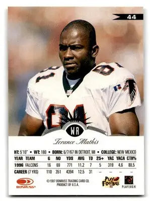 1997 Leaf Football Terance Mathis #44 Atlanta Falcons - Football Card Single