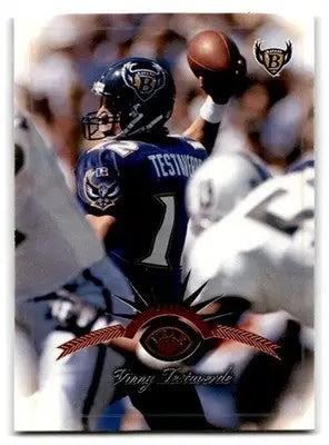 1997 Leaf Football Vinny Testaverde #40 Baltimore Ravens - Football Card Single