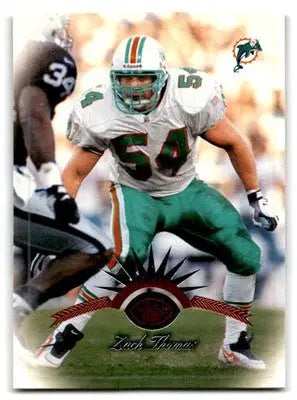 1997 Leaf Football Zach Thomas #123 Miami Dolphins - Football Card Single