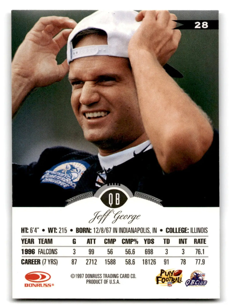 1997 Leaf Jeff George #12 Oakland Raiders - Football Card Single